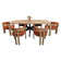 MOTI Furniture Logan 9 Piece Set With 82" Dining Table And 8 Trish Rust